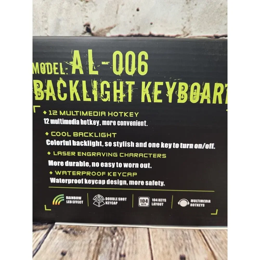 Unbranded gaming backlit